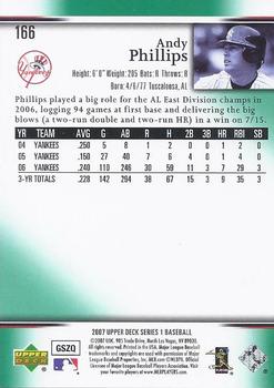 2007 Upper Deck - Predictor Edition Green #166 Andy Phillips Back