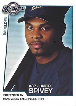 2004 Milwaukee Brewers Police - Menomonee Falls Police Dept. #NNO Junior Spivey Front