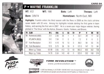 2009 Choice York Revolution #4 Wayne Franklin Back