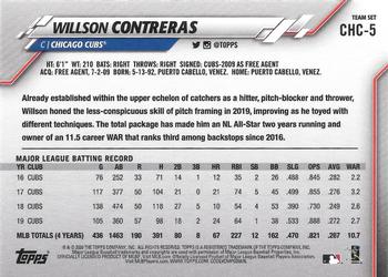 2020 Topps Chicago Cubs #CHC-5 Willson Contreras Back