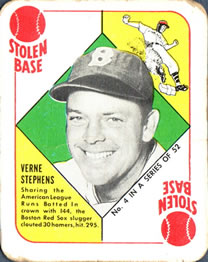 1951 Topps Red Backs #4 Vern Stephens Front