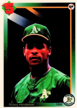 1992 High 5 Reusable Decals - Prototypes #NNO Rickey Henderson Front