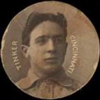 1913 Colgan's Chips Tin Tops (E270-2) #NNO Joe Tinker Front