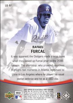 2007 Upper Deck First Edition - Leading Off #LO-RF Rafael Furcal Back