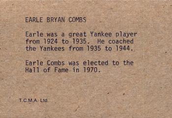 1983 TCMA 1936-39 New York Yankee Dynasty #NNO Earle Combs Back