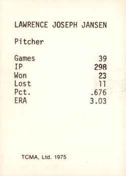 1975 TCMA 1951 New York Giants (Orange Names) #NNO Larry Jansen Back