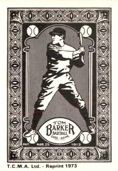 1973 TCMA 1913 Tom Barker Baseball Card Game (WG6) (reprint) #NNO Clyde Milan Back