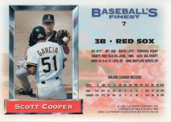 1993 Finest #7 Scott Cooper Back
