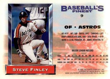 1993 Finest #9 Steve Finley Back