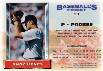 1993 Finest #19 Andy Benes Back