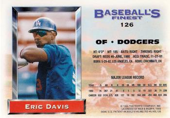 1993 Finest #126 Eric Davis Back