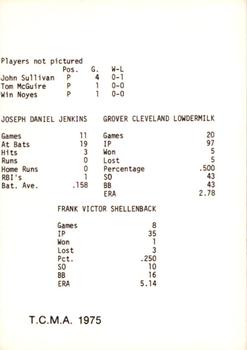 1975 TCMA 1919 Chicago White Sox Glossy #NNO Frank Shellenback / Grover Lowdermilk / Joe Jenkins / Dickie Kerr / Ray Schalk Back