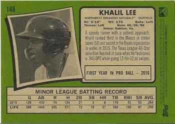2020 Topps Heritage Minor League #148 Khalil Lee Back