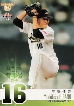 2013 BBM Uniform Number Biography #65 Yoshihisa Hirano Front