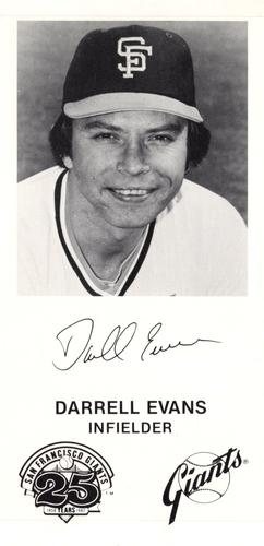 1982 San Francisco Giants 25th Anniversary #NNO Darrell Evans Front