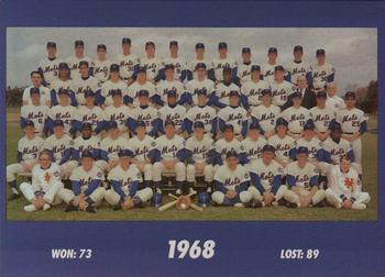 1993 The Wiz New York Mets 30 Years of Team Photos #NNO 1968 Front