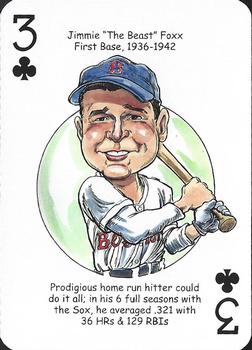 2015 Hero Decks Boston Red Sox Baseball Heroes Playing Cards #3♣️ Jimmie Foxx Front