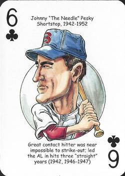 2015 Hero Decks Boston Red Sox Baseball Heroes Playing Cards #6♣️ Johnny Pesky Front