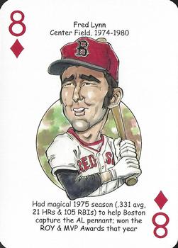 2015 Hero Decks Boston Red Sox Baseball Heroes Playing Cards #8♦️ Fred Lynn Front