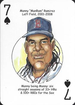 2015 Hero Decks Boston Red Sox Baseball Heroes Playing Cards #7♠️ Manny Ramirez Front