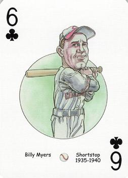 2006 Hero Decks Cincinnati Reds Baseball Heroes Playing Cards #6♣ Billy Myers Front