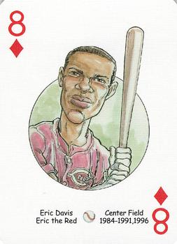 2006 Hero Decks Cincinnati Reds Baseball Heroes Playing Cards #8♦ Eric Davis Front