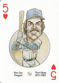 2005 Hero Decks Los Angeles & Brooklyn Dodgers Baseball Heroes Playing Cards #5♥ Ron Cey Front