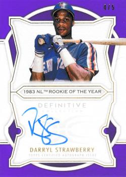 2020 Topps Definitive Collection - Defining Accolades Autograph Collection Purple #DAAC-DS Darryl Strawberry Front