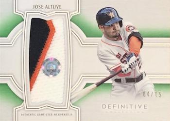 2020 Topps Definitive Collection - Jumbo Relic Collection Green #DJRC-JA Jose Altuve Front