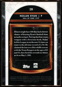 2020 Topps Transcendent Collection Hall of Fame Edition - Hall of Fame Icons #20 Nolan Ryan Back