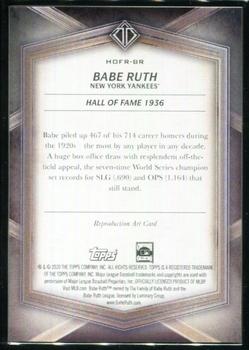 2020 Topps Transcendent Collection Hall of Fame Edition - Hall of Famers Sketch Reproductions #HOFR-BR Babe Ruth Back