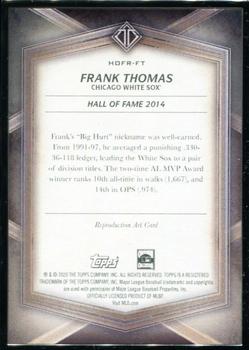 2020 Topps Transcendent Collection Hall of Fame Edition - Hall of Famers Sketch Reproductions #HOFR-FT Frank Thomas Back