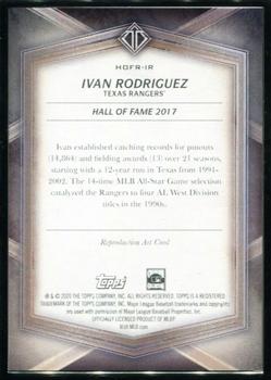 2020 Topps Transcendent Collection Hall of Fame Edition - Hall of Famers Sketch Reproductions #HOFR-IR Ivan Rodriguez Back