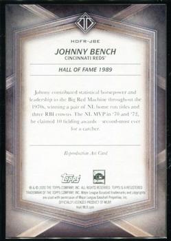2020 Topps Transcendent Collection Hall of Fame Edition - Hall of Famers Sketch Reproductions #HOFR-JBE Johnny Bench Back