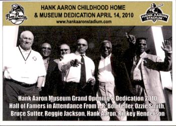2010 Mobile BayBears #NNO Hank Aaron Childhood Home & Museum Back