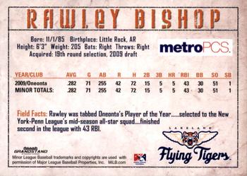 2010 Grandstand Lakeland Flying Tigers #NNO Rawley Bishop Back