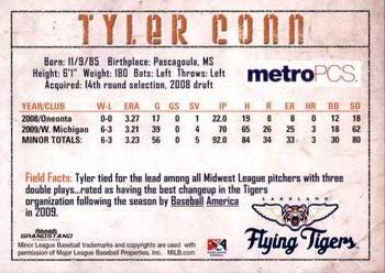 2010 Grandstand Lakeland Flying Tigers #NNO Tyler Conn Back