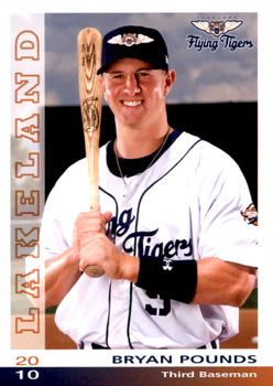 2010 Grandstand Lakeland Flying Tigers #NNO Bryan Pounds Front