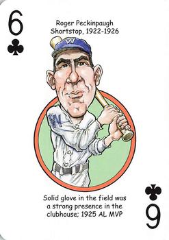2013 Hero Decks Washington Senators & Nationals Baseball Heroes Playing Cards #6♣ Roger Peckinpaugh Front