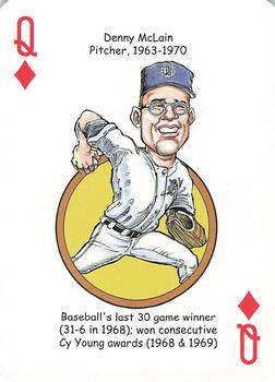 2016 Hero Decks Detroit Tigers Baseball Heroes Playing Cards #Q♦ Denny McLain Front