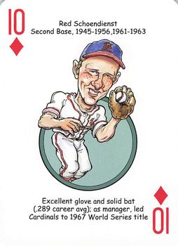 2020 Hero Decks St. Louis Cardinals Baseball Heroes Playing Cards #10♦ Red Schoendienst Front