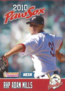 2010 Dunkin' Donuts NESN Pawtucket Red Sox #NNO Adam Mills Front