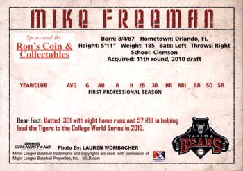 2010 Grandstand Yakima Bears #NNO Mike Freeman Back