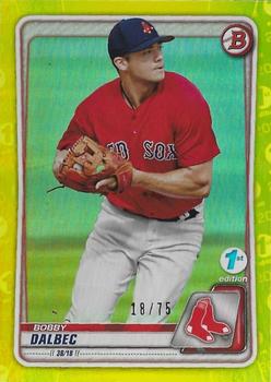2020 Bowman 1st Edition - Yellow #BFE-86 Bobby Dalbec Front