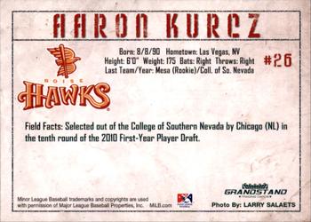 2010 Grandstand Boise Hawks #NNO Aaron Kurcz Back