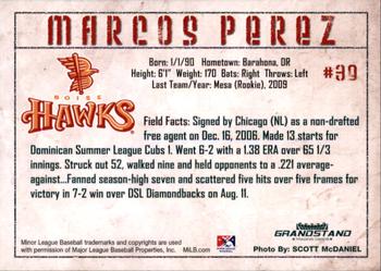 2010 Grandstand Boise Hawks #NNO Marcos Perez Back