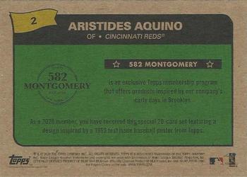 2019-20 Topps 582 Montgomery Club Set 3 #2 Aristides Aquino Back