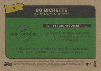 2019-20 Topps 582 Montgomery Club Set 3 #4 Bo Bichette Back