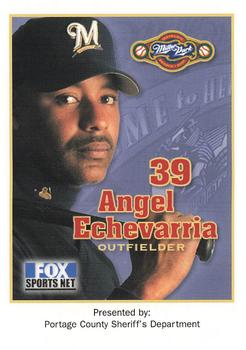 2001 Milwaukee Brewers Police - Portage County Sheriff's Department #NNO Angel Echevarria Front