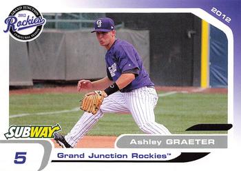 2012 Grandstand Grand Junction Rockies Subway #NNO Ashley Graeter Front